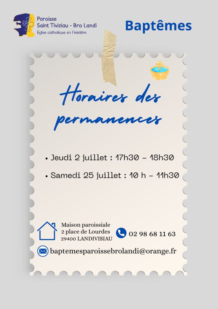 Permanence des baptêmes