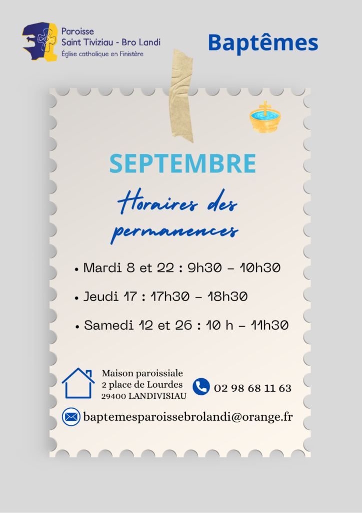 Permanence des baptêmes
